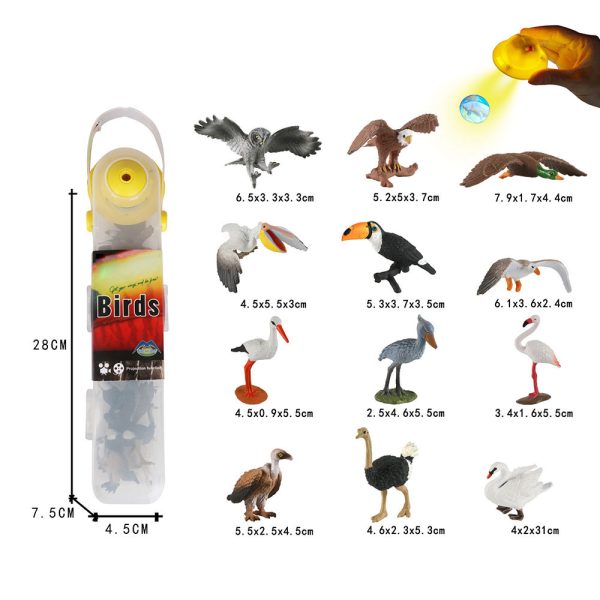 With projection realistic plastic animal dinosaur model mini figure toys 5cm