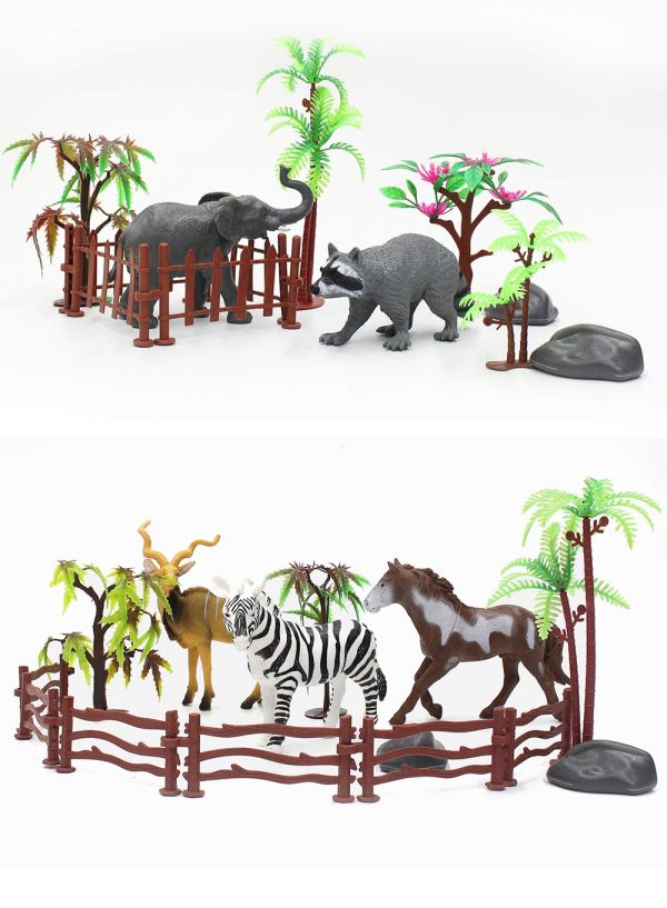 Simulation tree plastic small model theme animal dinosaur decoration mini diy park toy