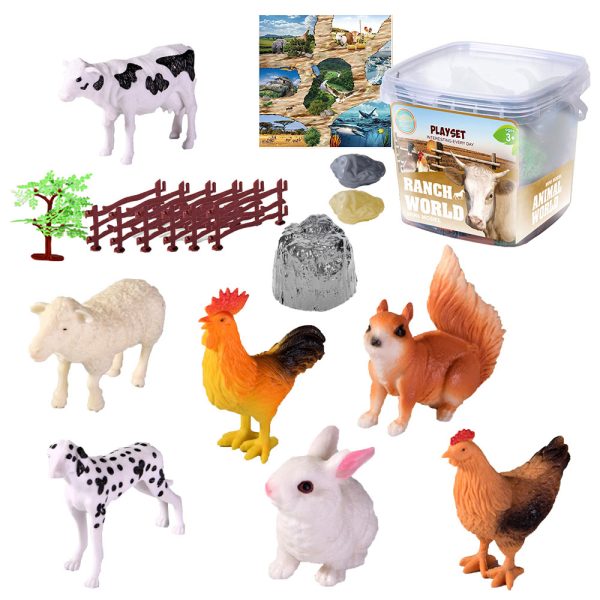 Plastic hollow pvc large plastic farm animal toys