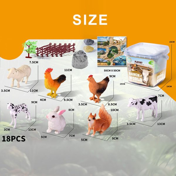 Plastic hollow pvc large plastic farm animal toys