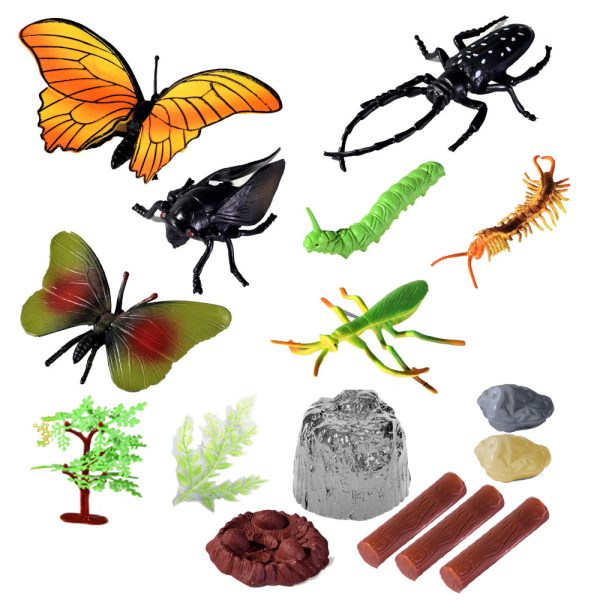 Beetle mantis model insect pvc toy plastic butterfly