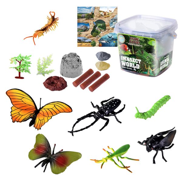 Beetle mantis model insect pvc toy plastic butterfly