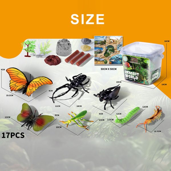 Beetle mantis model insect pvc toy plastic butterfly