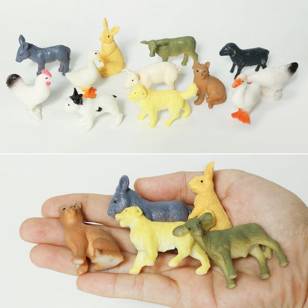 6pcs in egg plastic mini farm animal model surprise eggs with toys inside