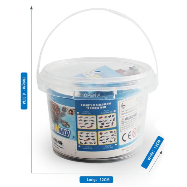 High simulation PVC mini toy plastic ocean animal figurines in barrel