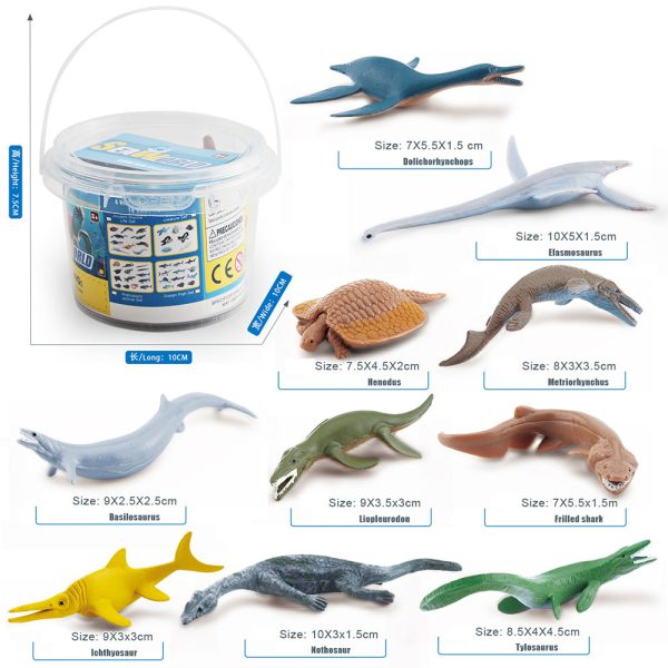 High simulation PVC mini toy plastic ocean animal figurines in barrel
