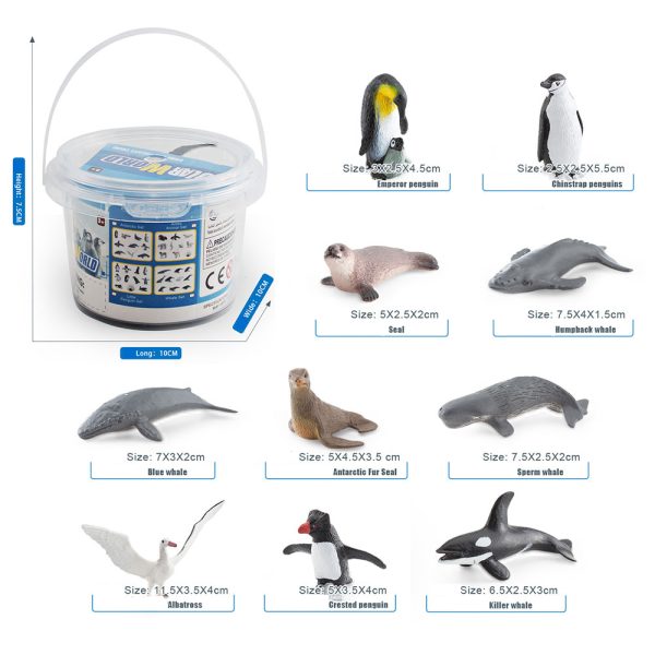 Wholesale plastic Penguin fox polar bear mini toy bulk arctic animal figures