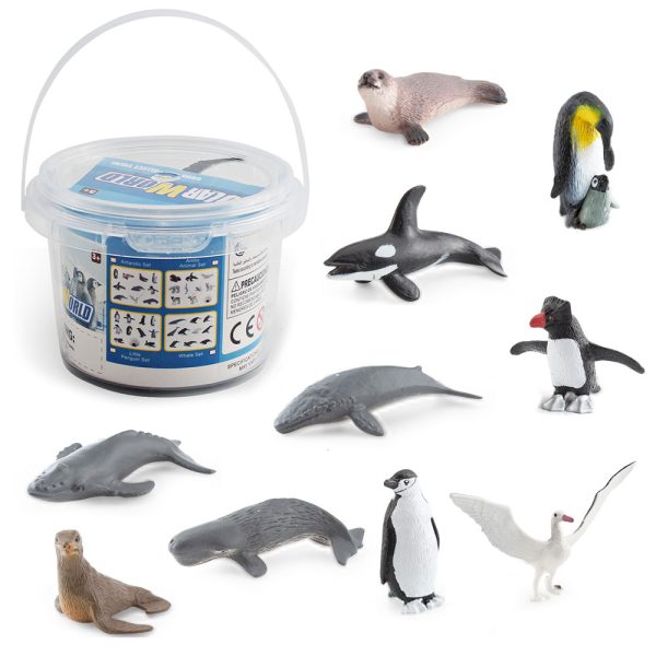 Wholesale plastic Penguin fox polar bear mini toy bulk arctic animal figures