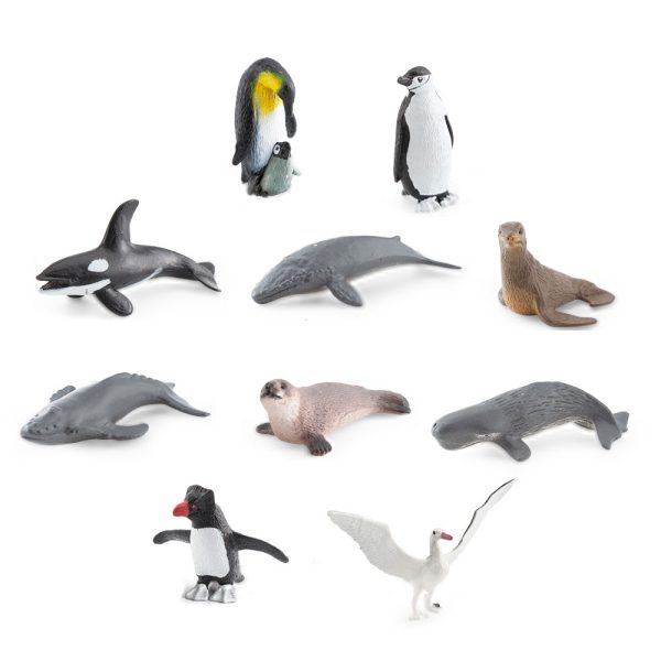 Wholesale plastic Penguin fox polar bear mini toy bulk arctic animal figures