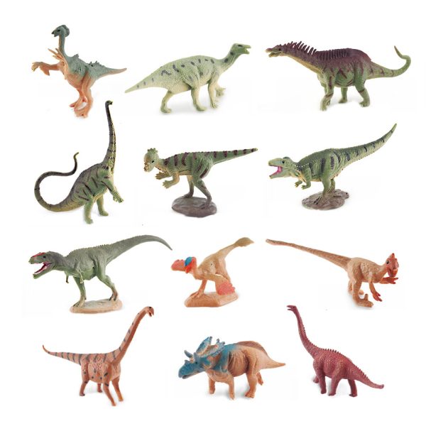 PVC bucket pack vivid solid pvc plastic dinosaur toys
